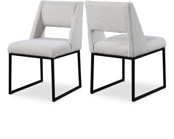 Jayce Cream Boucle Fabric Dining Chair