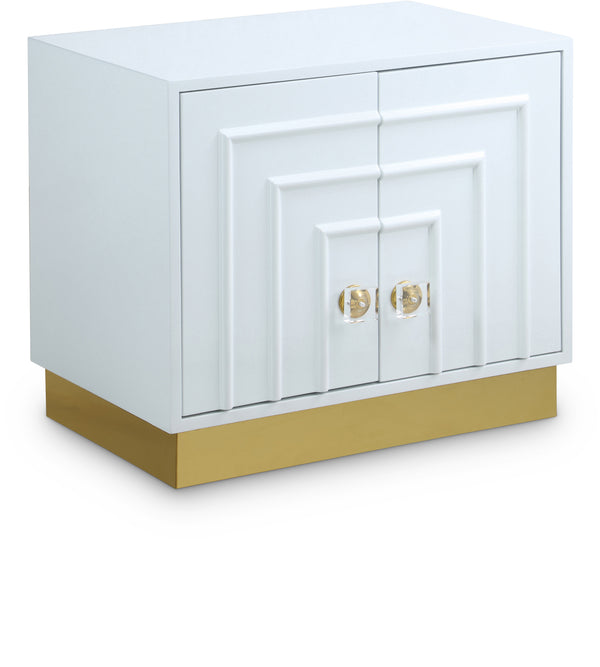 Cosmopolitan White Lacquer Side Table