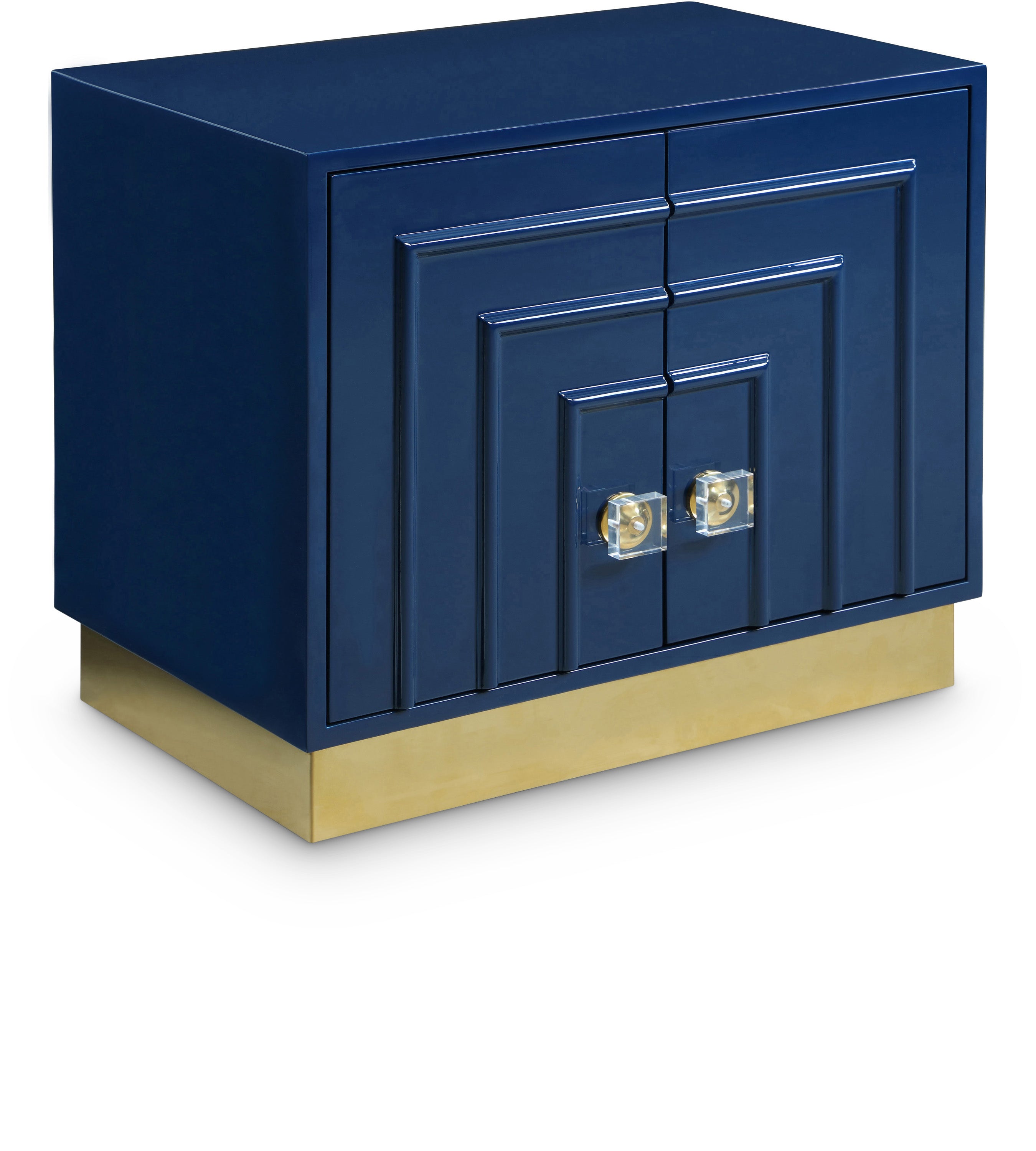 Cosmopolitan Navy Lacquer Side Table