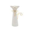 8"h Cat W/glasses Deco, White