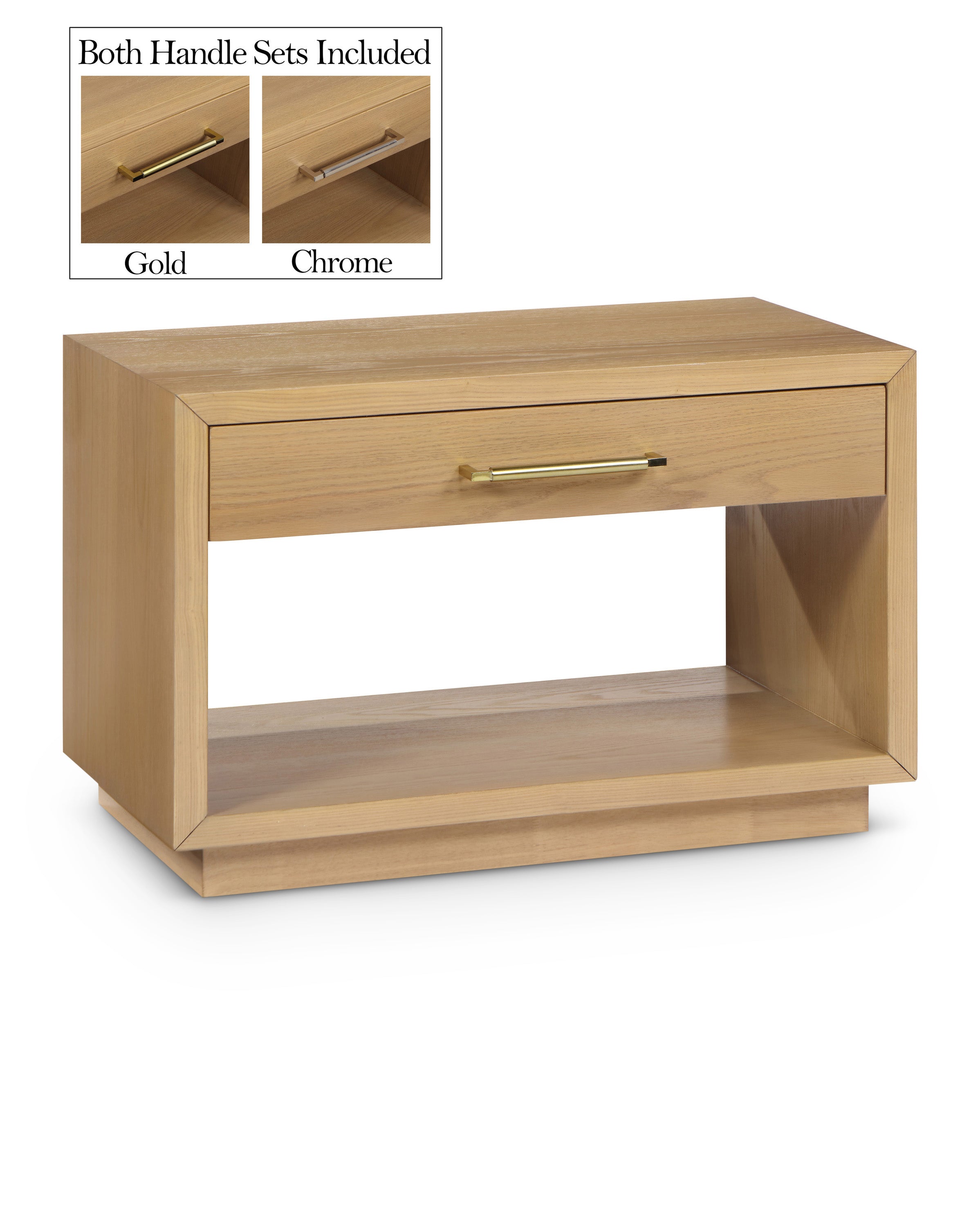 Avery Oak Wood Veneer Night Stand