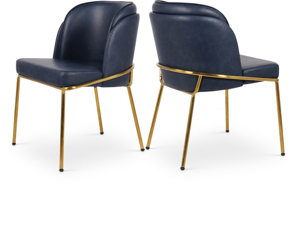 Jagger Navy Vegan Leather Dining Chair