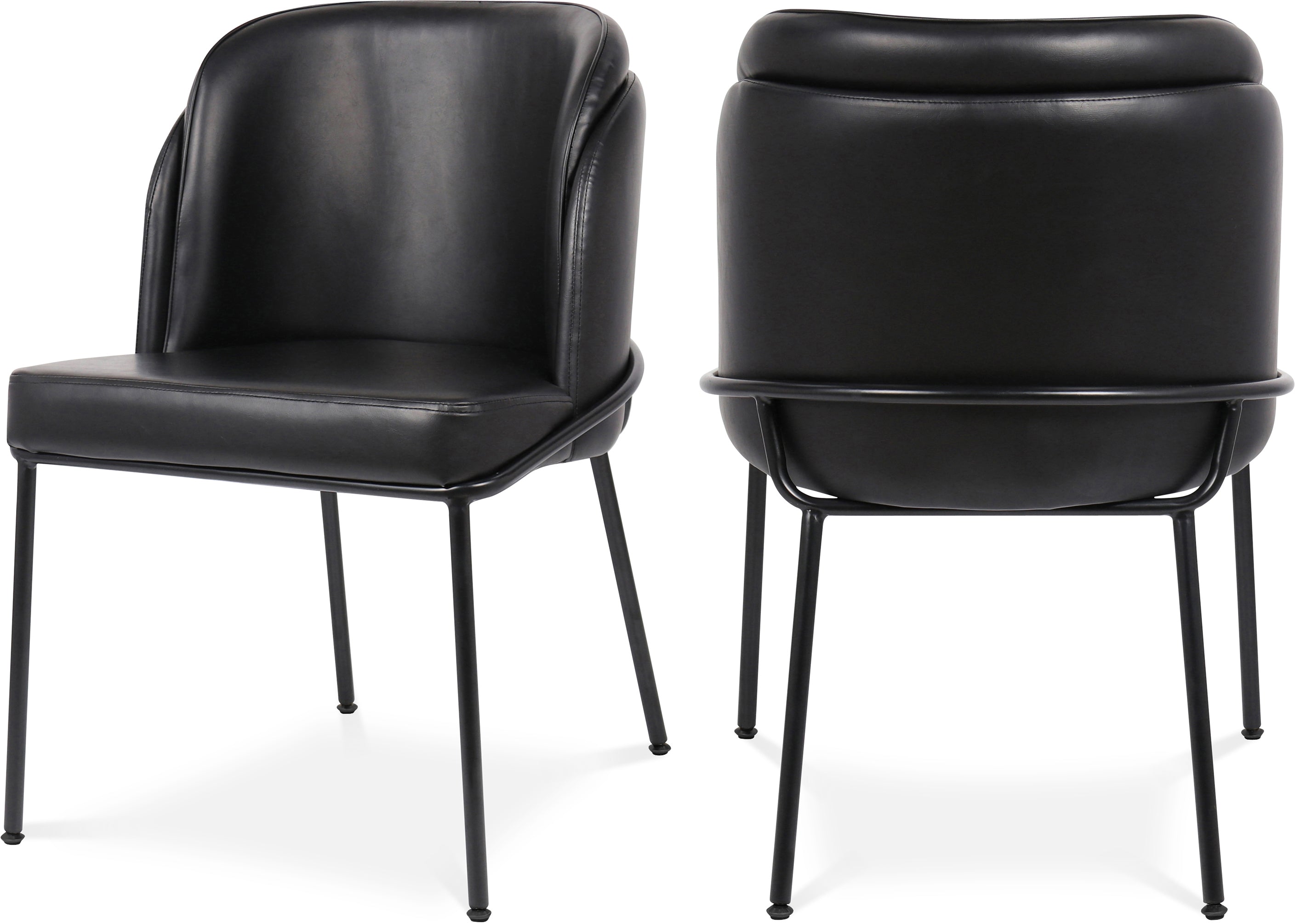 Jagger Black Vegan Leather Dining Chair