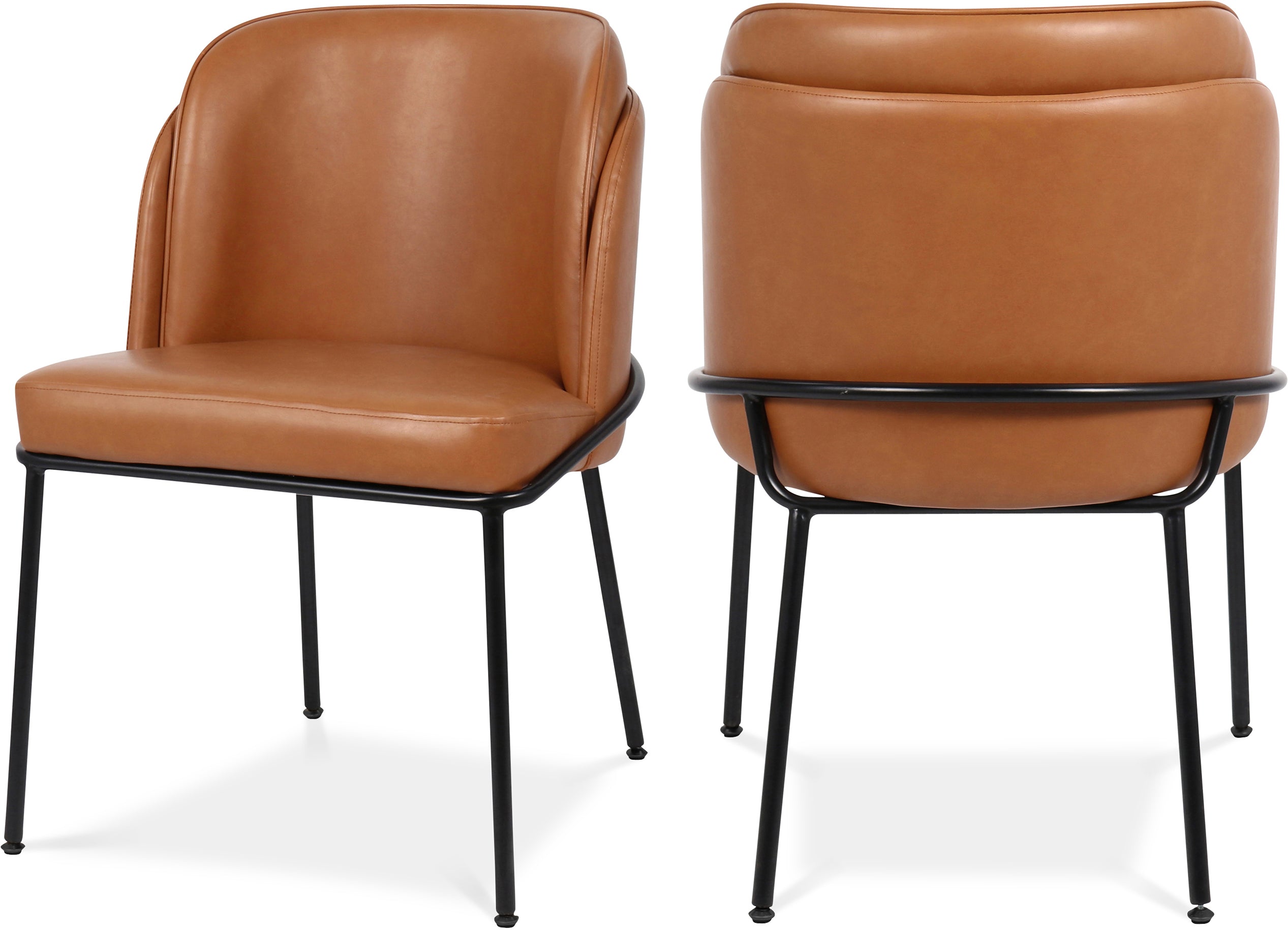 Jagger Cognac Vegan Leather Dining Chair