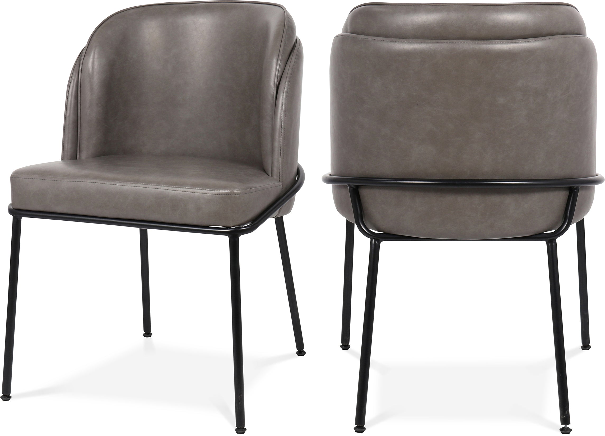 Jagger Grey Vegan Leather Dining Chair