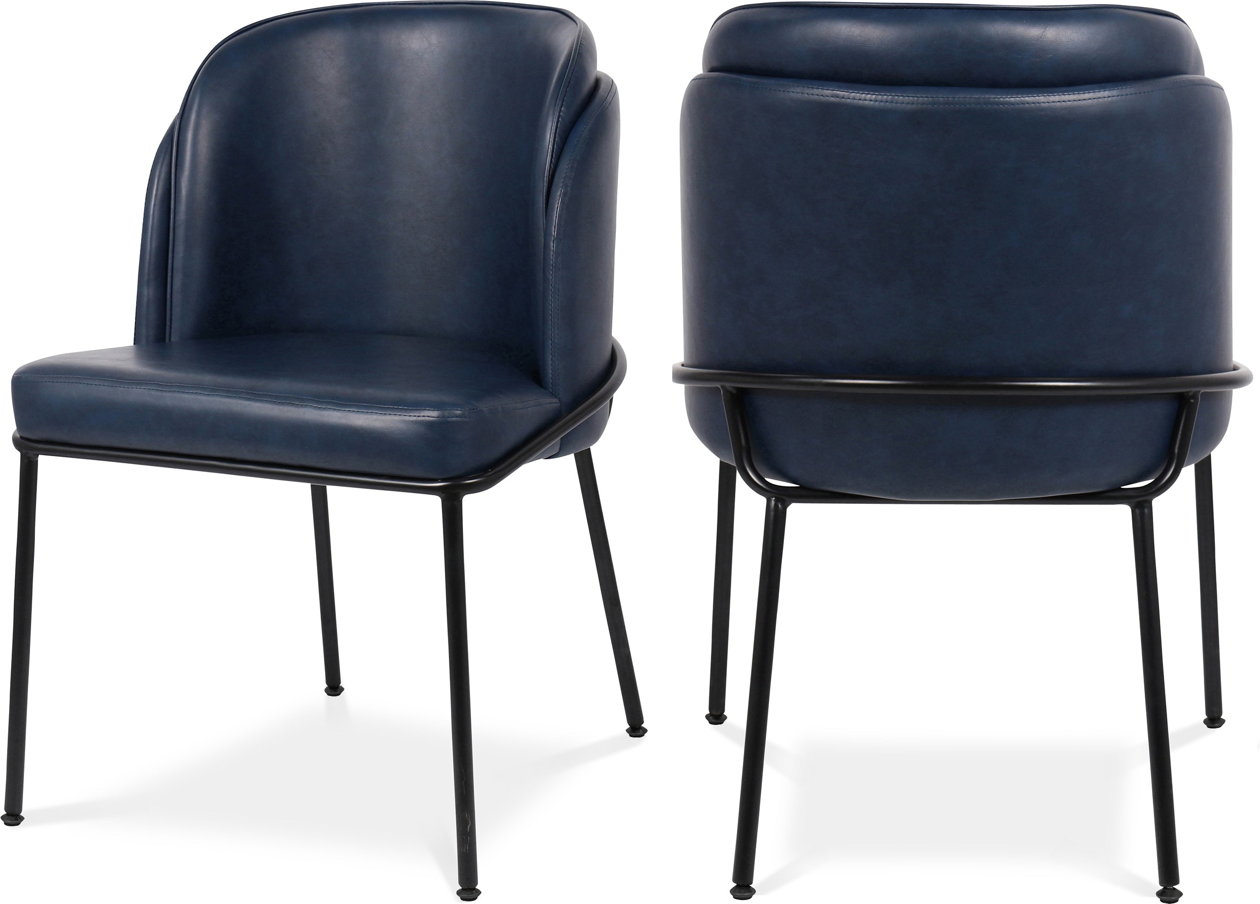 Jagger Navy Vegan Leather Dining Chair