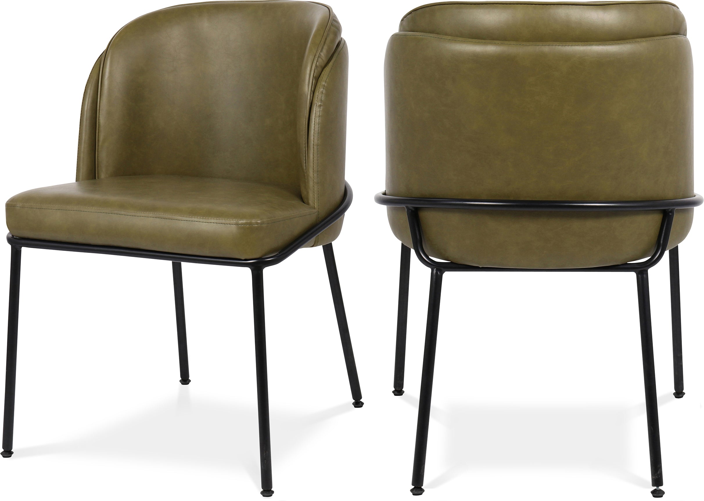 Jagger Olive Vegan Leather Dining Chair