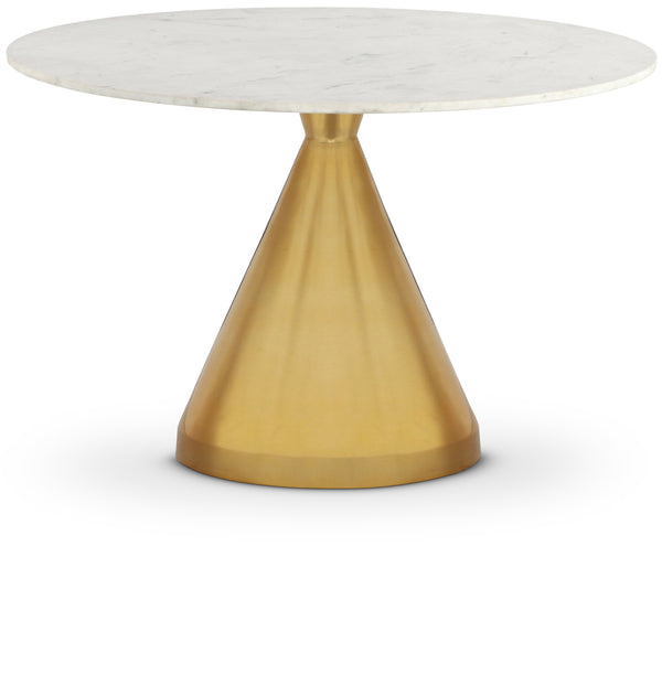 Emery White Marble Dining Table