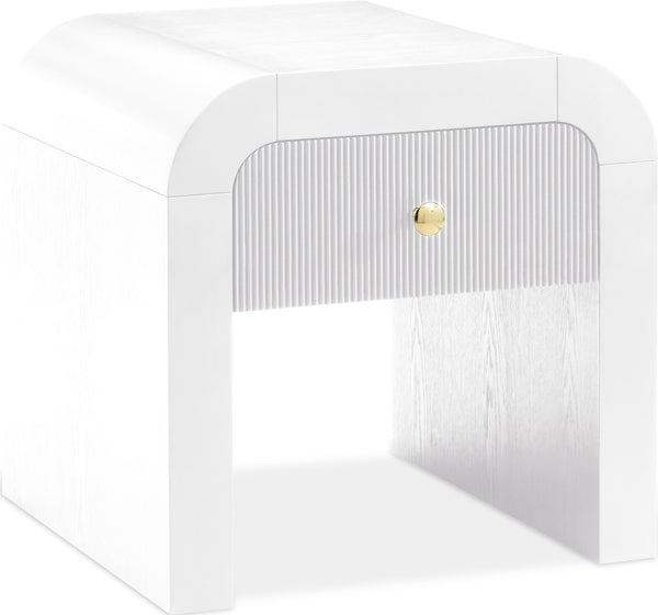 Artisto White End Table