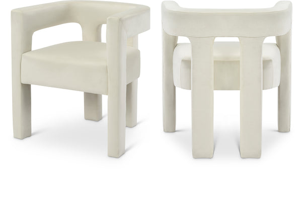 Athena Cream Velvet Dining Chair