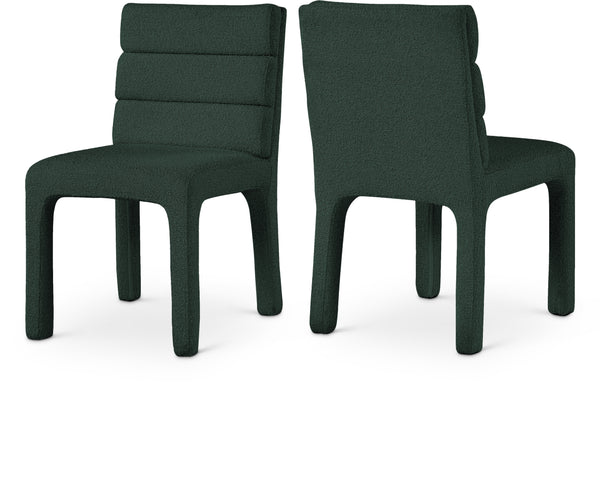 Kai Green Boucle Fabric Dining Chair