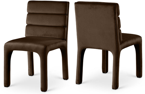 Kai Brown Velvet Dining Chair