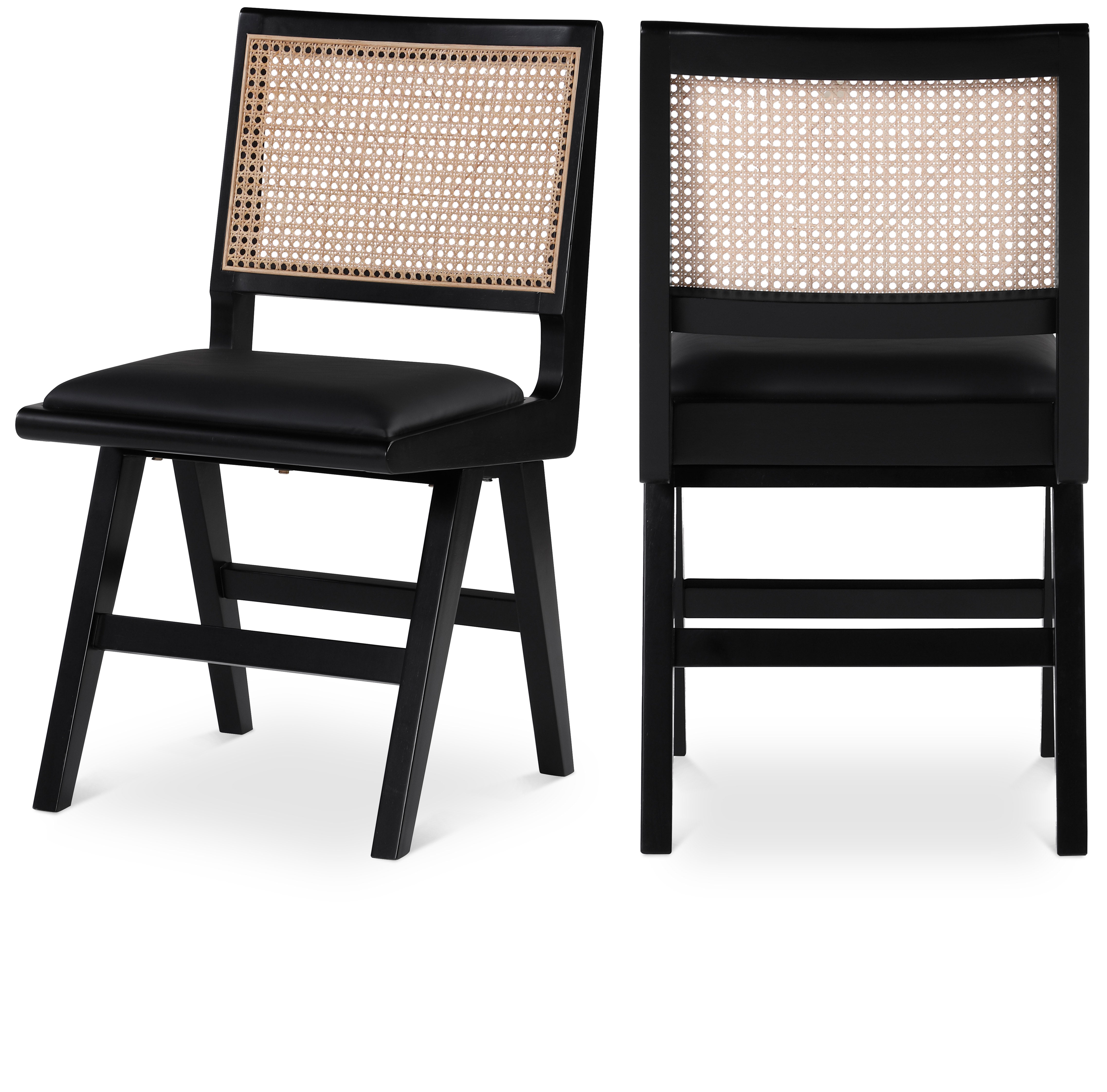 Abby Black Vegan Leather Dining Side Chair