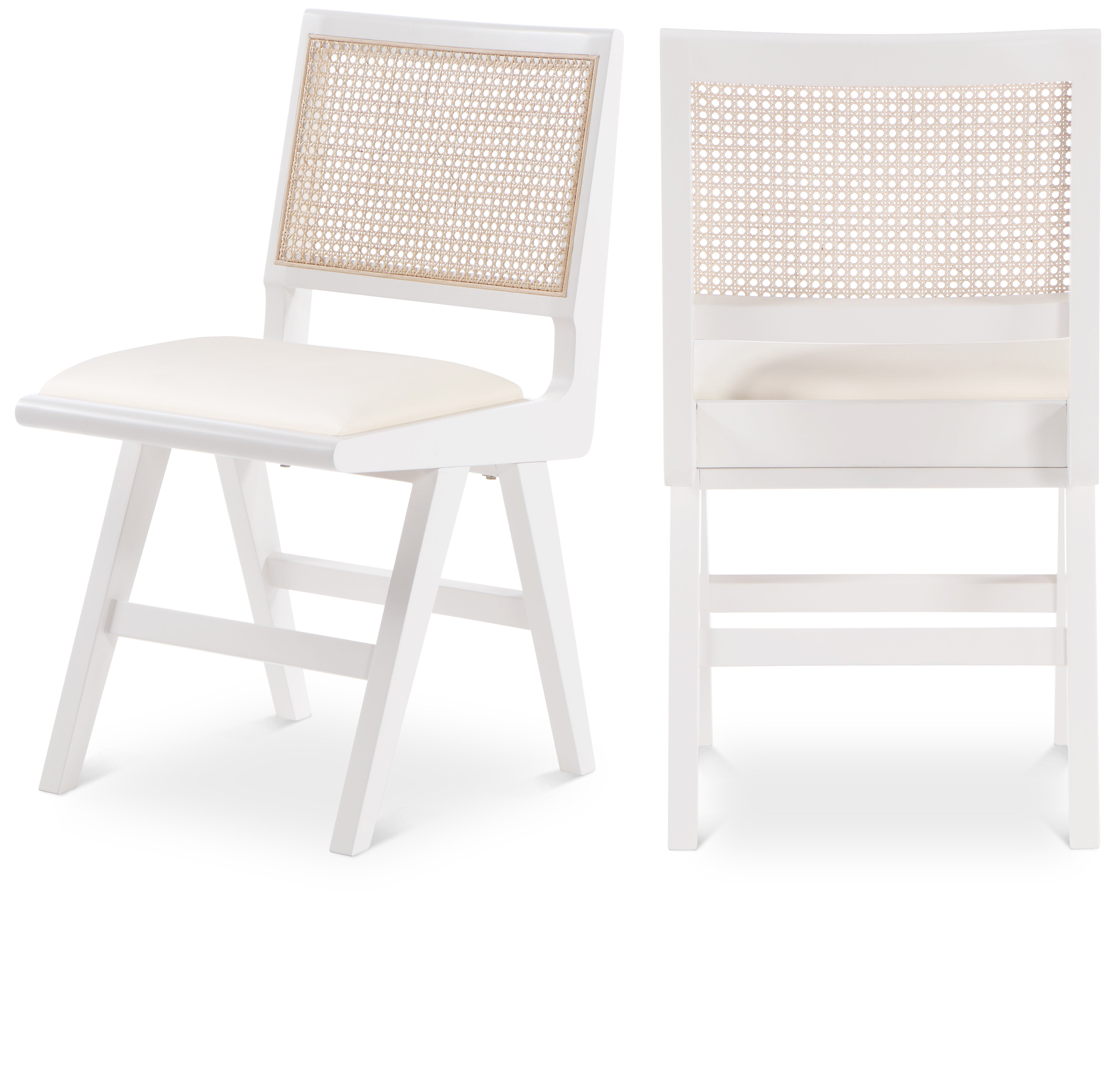 Abby Cream Vegan Leather Dining Side Chair