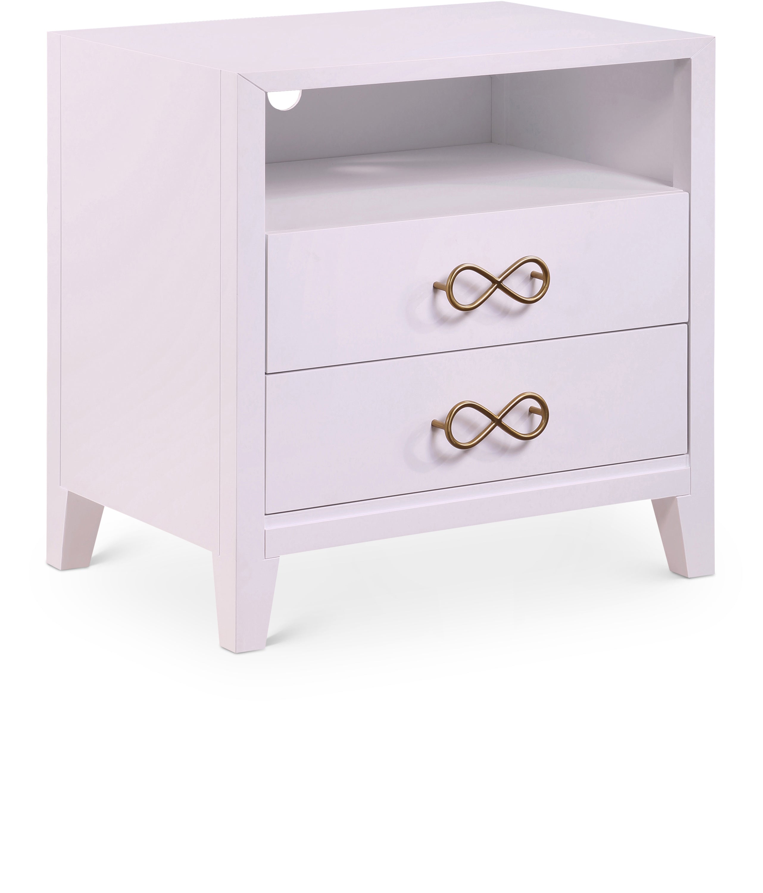 Bowtie Pink / Gold Night Stand