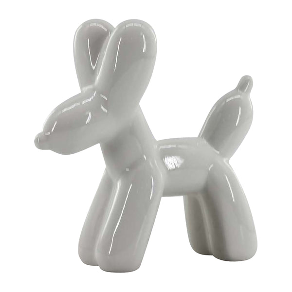 7"l Balloon Dog Animal, White