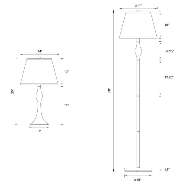 Griffin 3-piece Slender Lamp Set Brushed Nickel