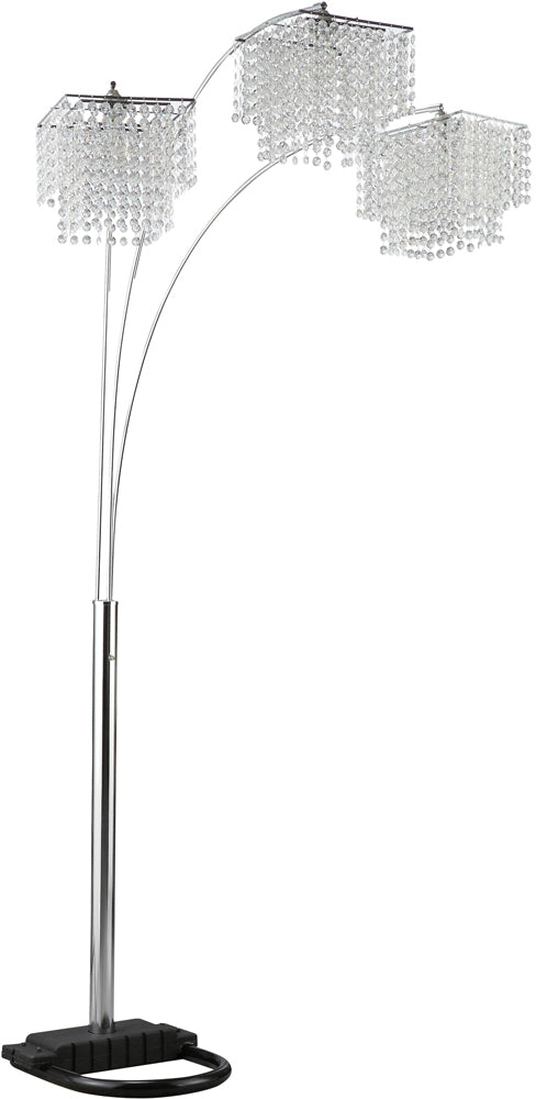 Miriam Crystal Drop Shade Floor Lamp Chrome