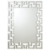 Forman Interlocking Greek Frameless Wall Mirror Silver