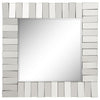 Tanwen Square Wall Mirror with Layered Panel Silver