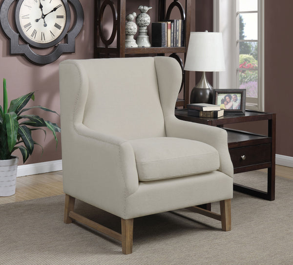 Fleur Wing Back Accent Chair Cream