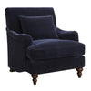 Frodo Upholstered Accent Chair with Turned Legs Midnight Blue