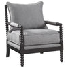 Blanchett Cushion Back Accent Chair Grey and Black