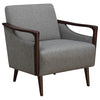 Justin Upholstered Accent Chair Grey and Brown