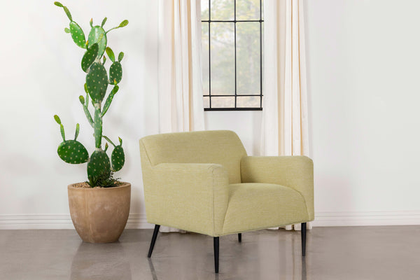 Darlene Upholstered Track Arms Accent Chair Lemon