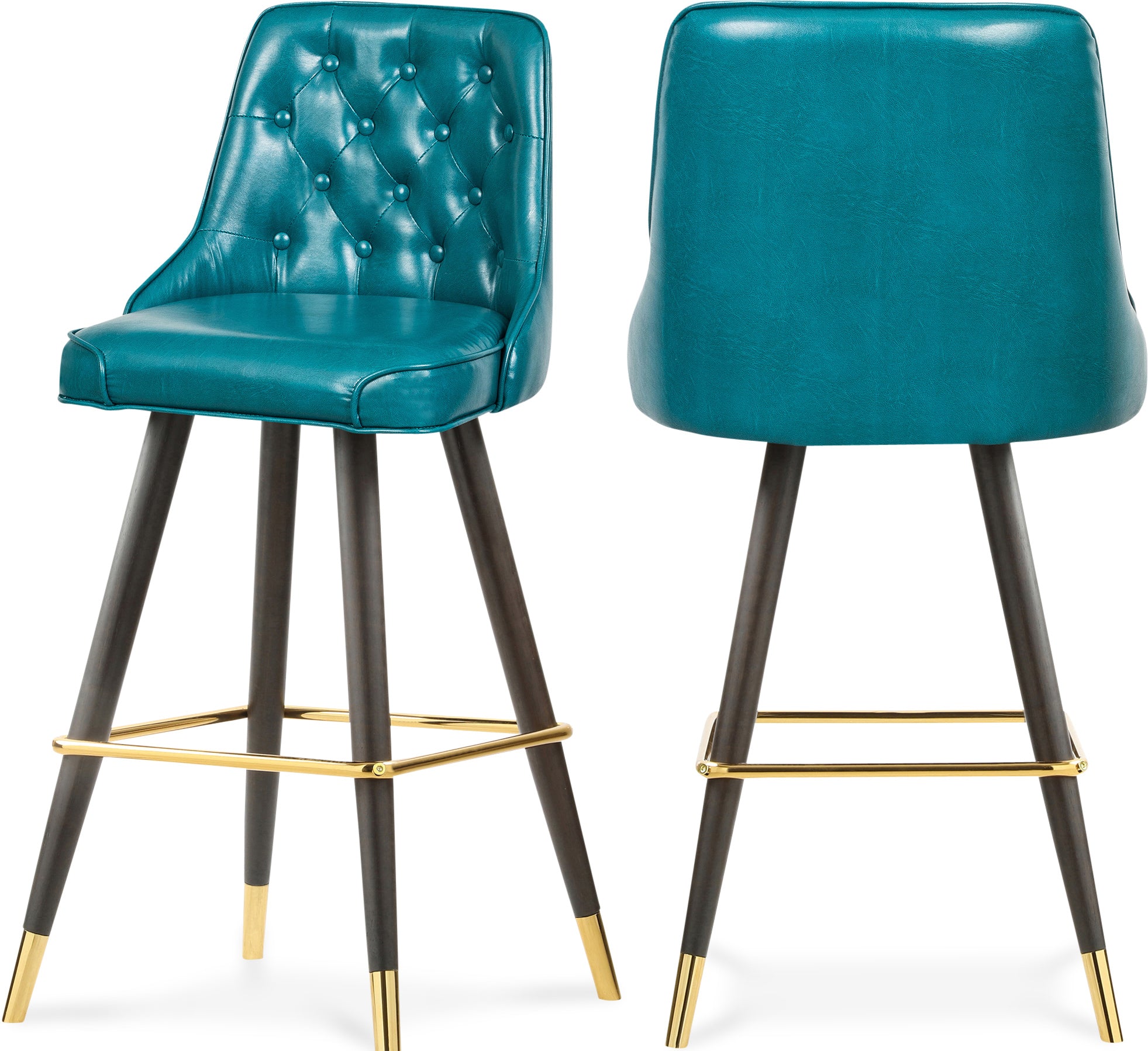 Portnoy Teal Vegan Leather Counter/Bar Stool