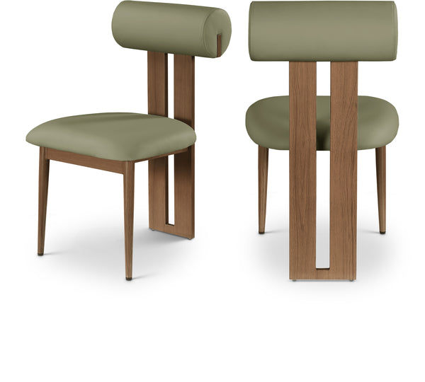 Dario Green Vegan Leather Dining Chair