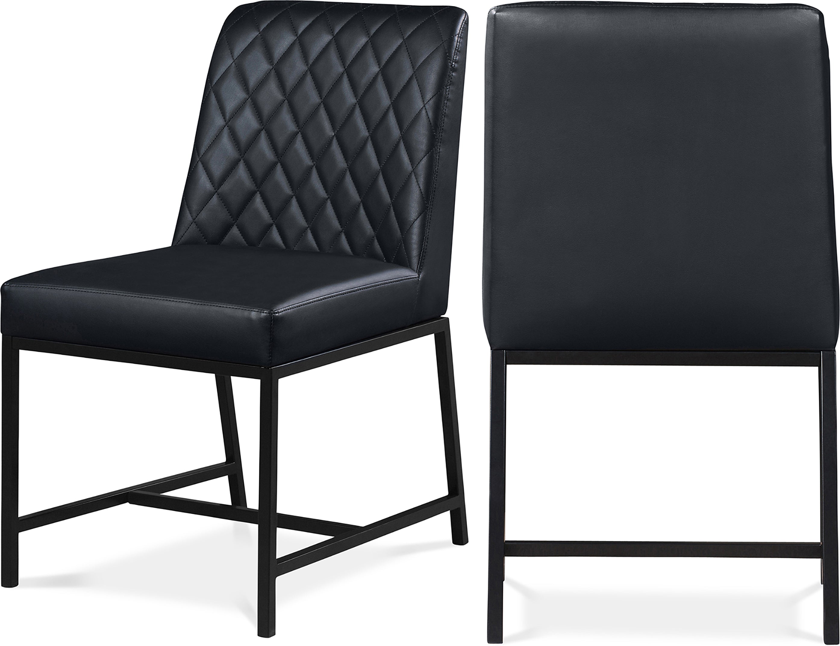 Bryce Black Vegan Leather Dining Chair