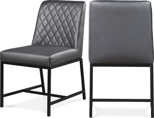 Bryce Grey Vegan Leather Dining Chair