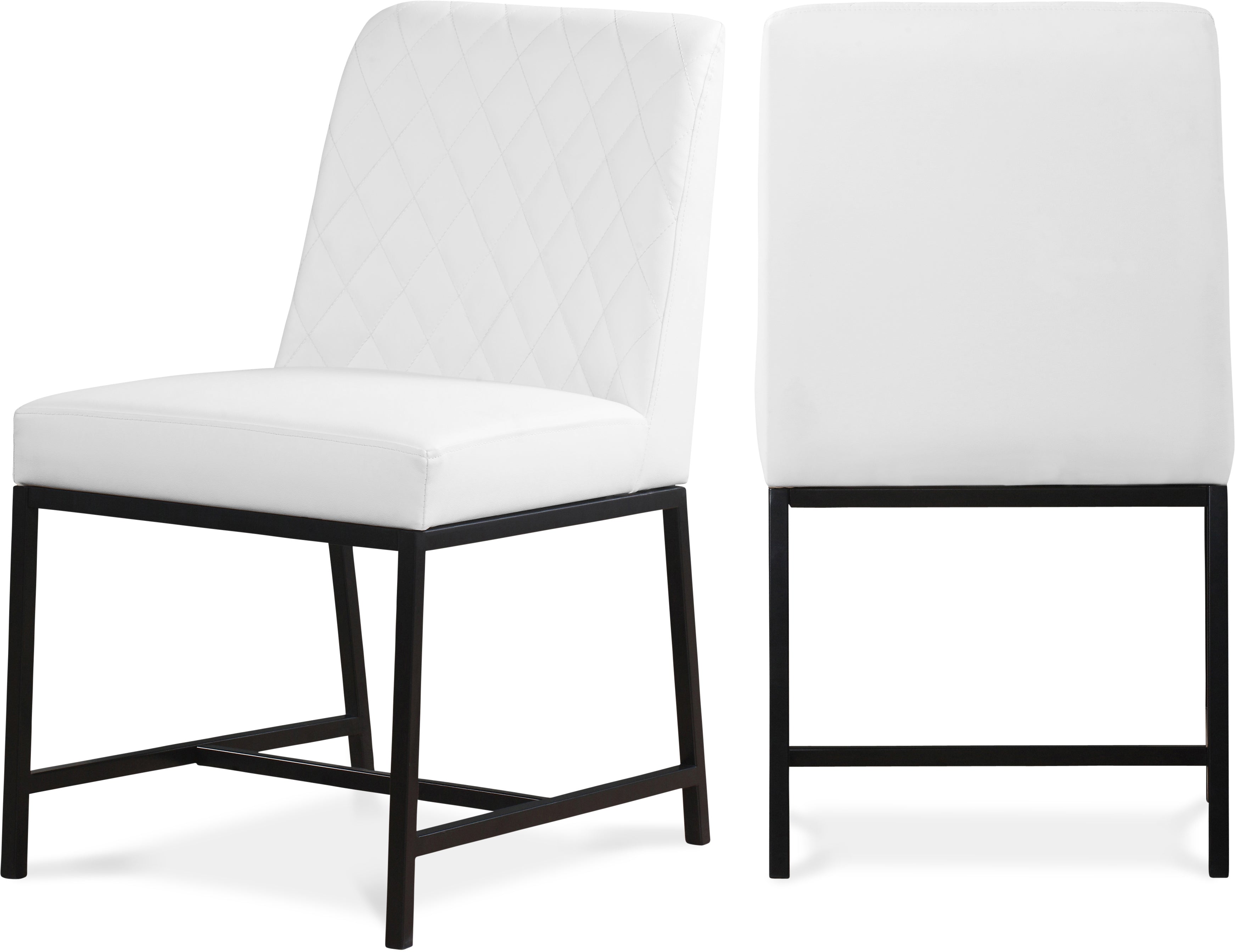 Bryce White Vegan Leather Dining Chair