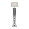 Carmen Geometric Base Floor Lamp Silver