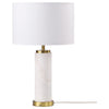 Lucius Drum Shade Bedside Table Lamp White and Gold