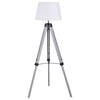 Dayton Adjustable Empire Shade Tripod Floor Lamp Grey