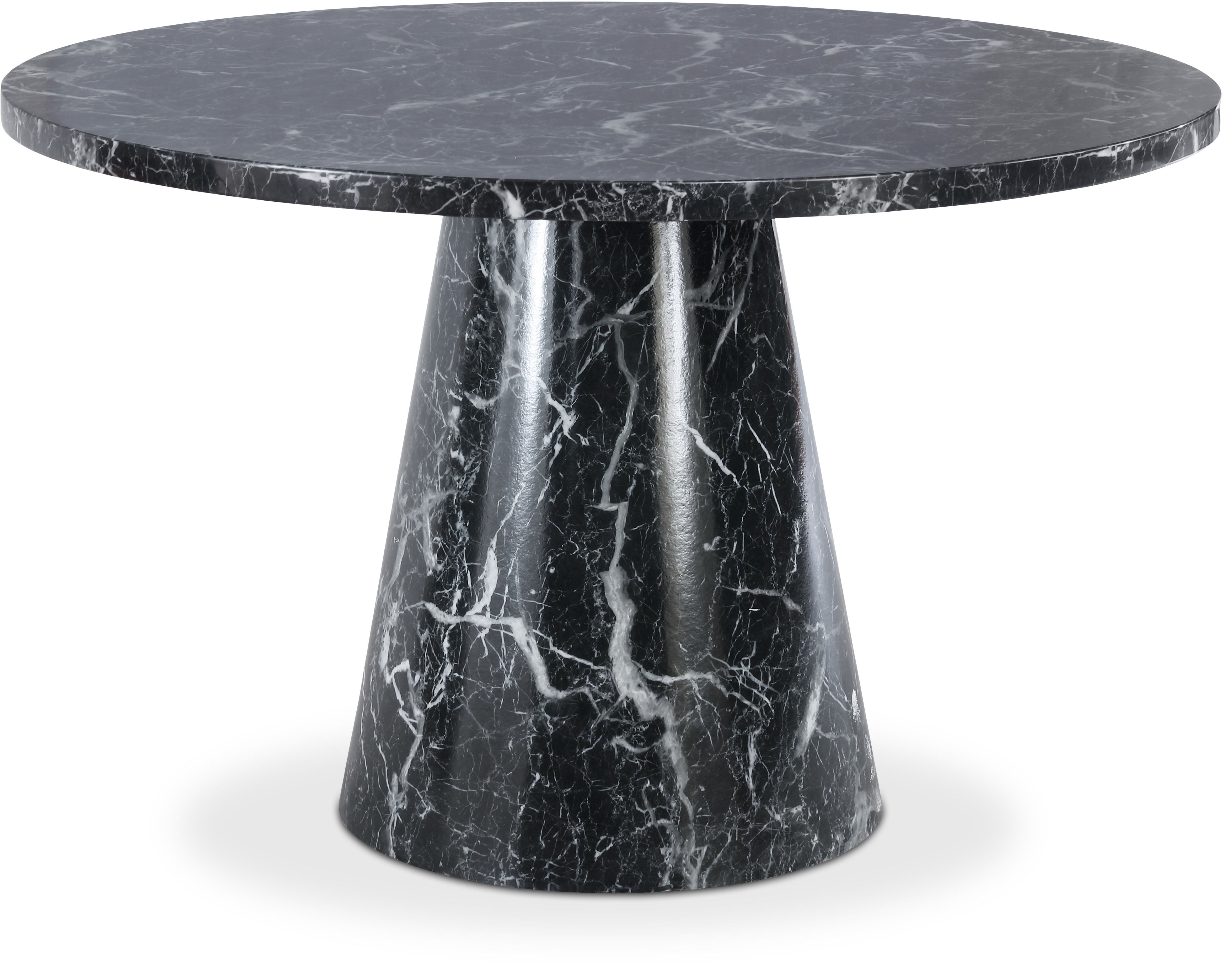 Omni Black Faux Marble Dining Table