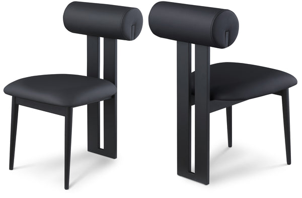 Dario Black Vegan Leather Dining Chair