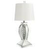 Klein Table Lamp with Drum Shade White and Mirror