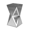 Matheo Geometric Side Table Silver