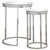 Addison 2-piece Round Nesting Table Silver