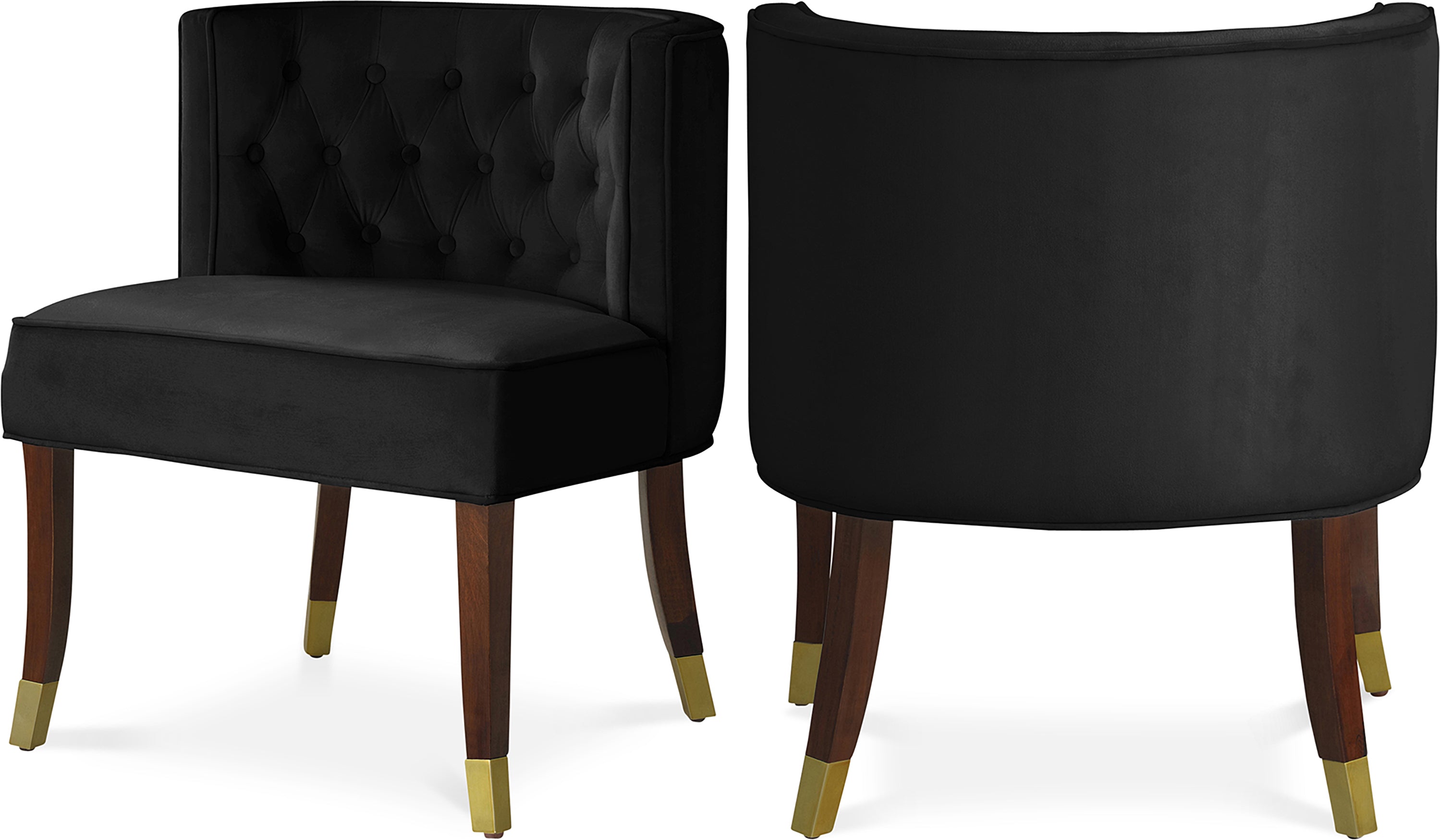 Perry Black Velvet Dining Chair