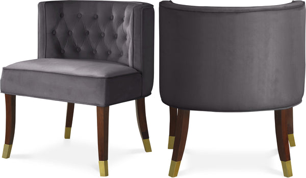 Perry Grey Velvet Dining Chair