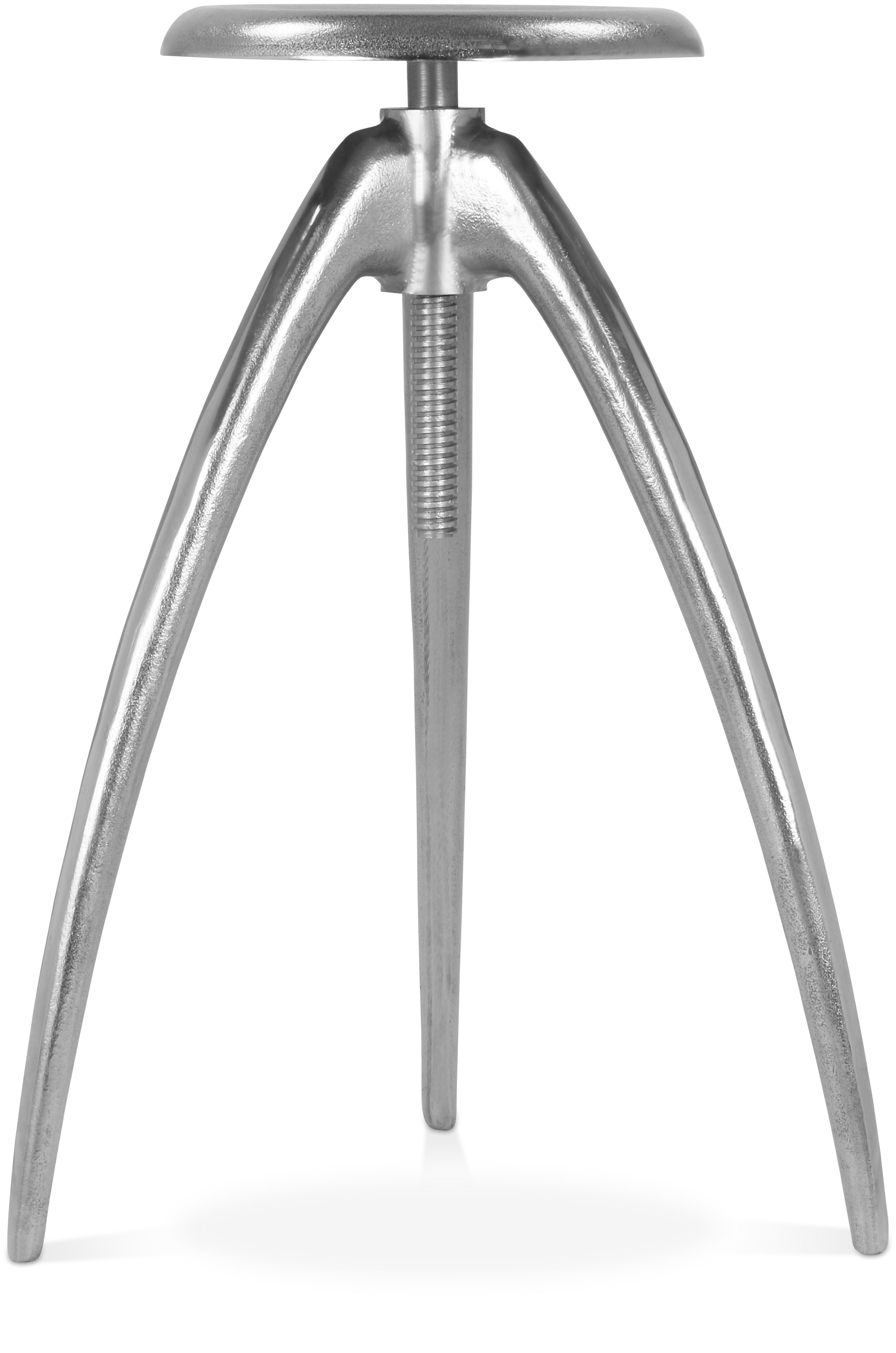 Clara Silver Aluminum Counter/Bar Stool