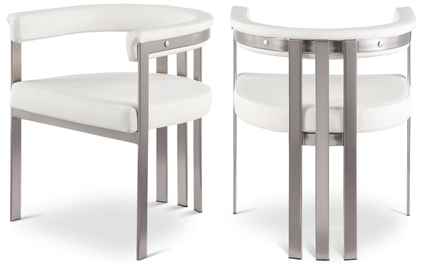 Marcello Cream Vegan Leather Dining Chair