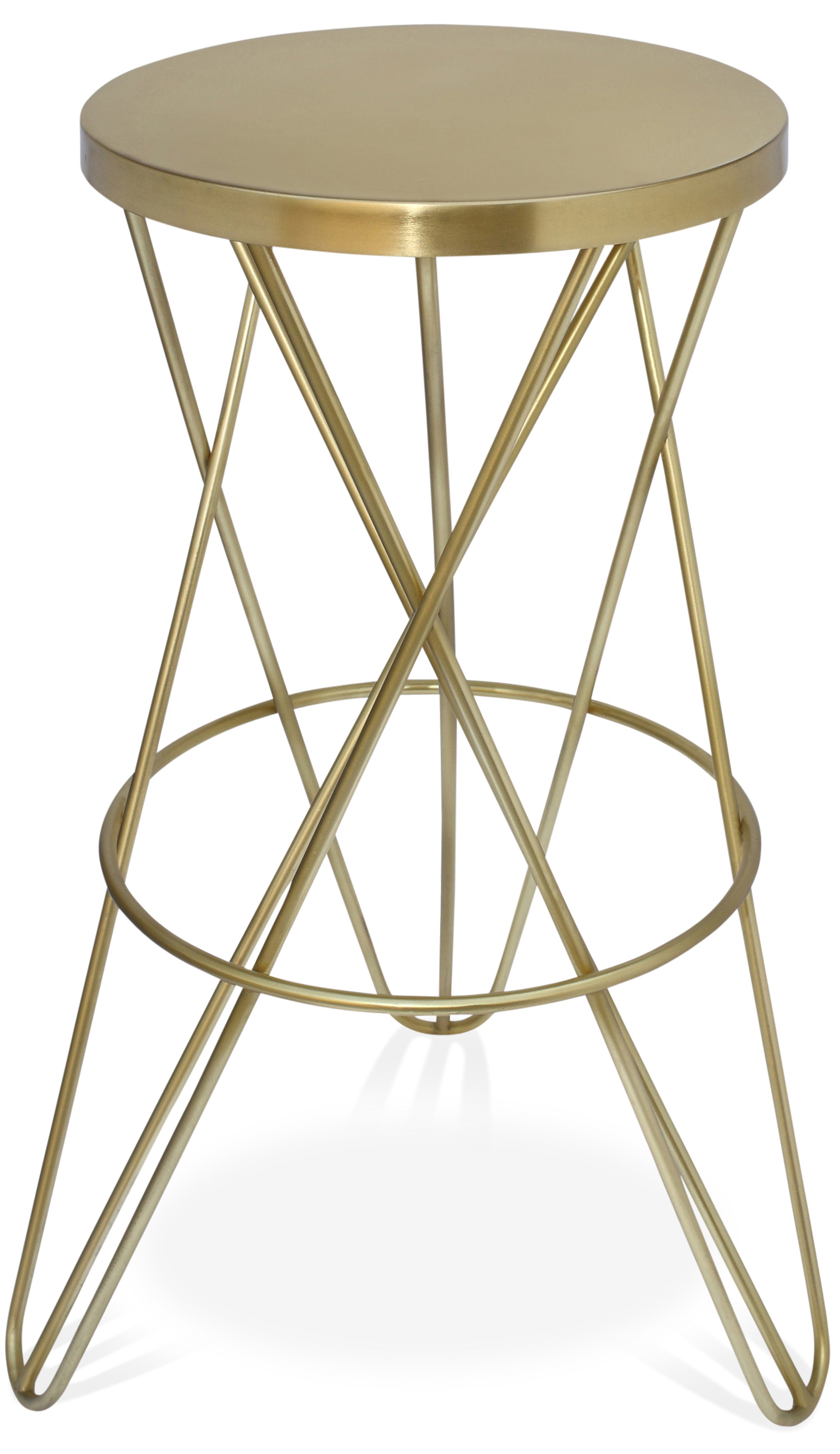 Mercury Gold Iron Bar Stool