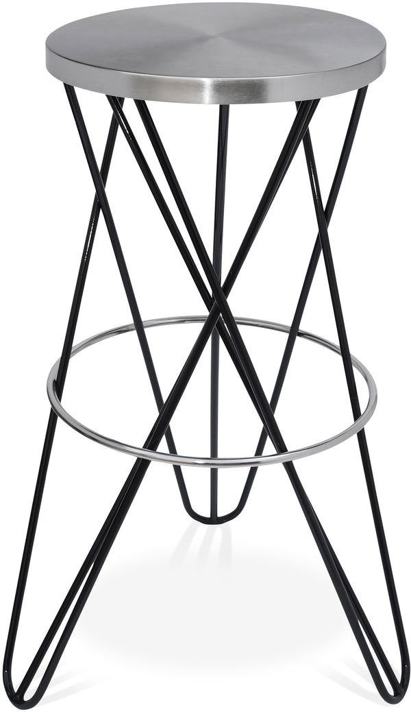 Mercury Black Iron Bar Stool