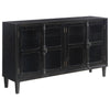 Sylvia 4-door Accent Cabinet Black