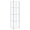 Bellatrix Rectangular 4-shelf Curio Cabinet White and Clear